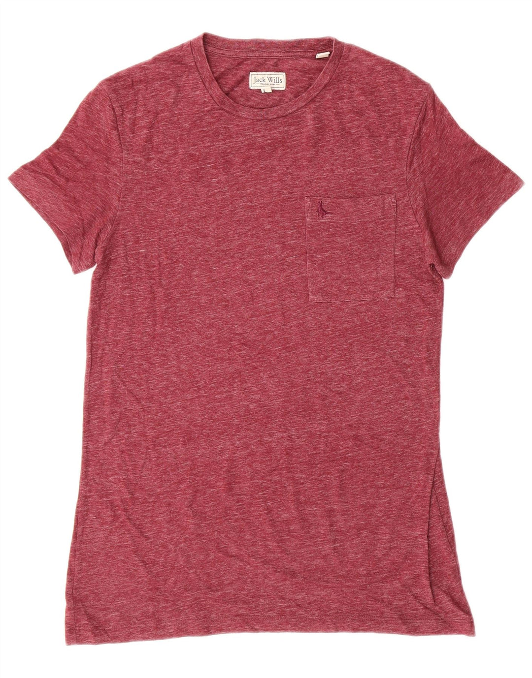 JACK WILLS Herren T-Shirt XS Burgund Baumwolle