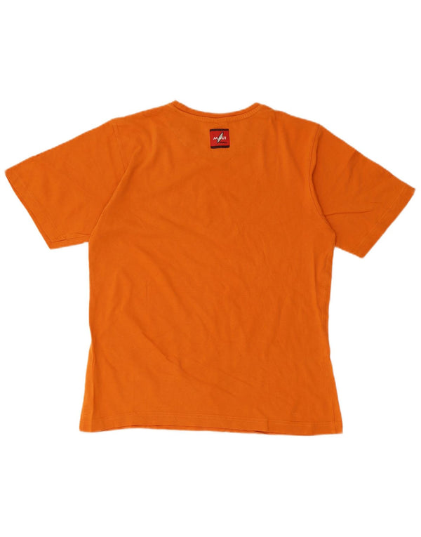 Maui and Sons Damen Grafik-T-Shirt Top UK 10 Small Orange Baumwolle
