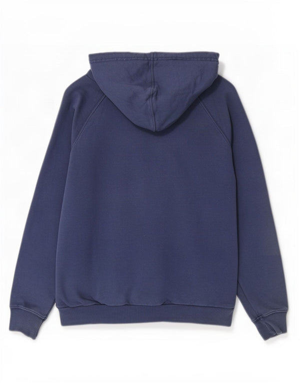 Adidas Damen Graphic Oversized Hoodie Pullover UK 10 Small Marineblau Baumwolle
