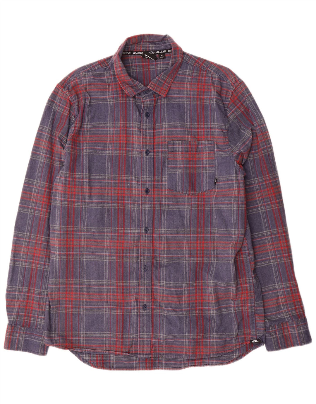 Vans Herren-Flanellhemd XL, mehrfarbig, kariert, Baumwolle