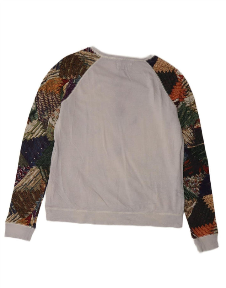 RALPH LAUREN Womens Oversized Blouse Top UK 10 Small Multicoloured