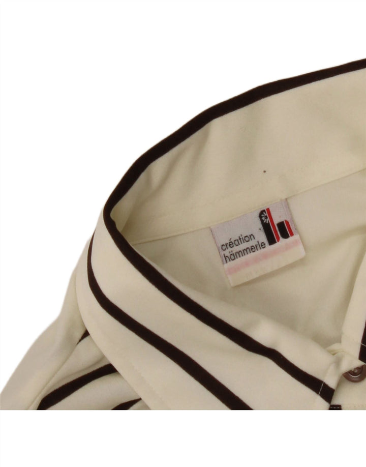 HAMMERLE Damen-Hemdbluse, UK 44, groß, cremefarben, gestreift, Polyester