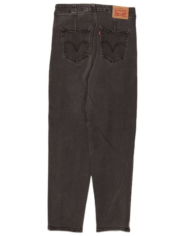 Levi's Damen Crop High Waist Tapered Jeans W28 L26 Graue Baumwolle