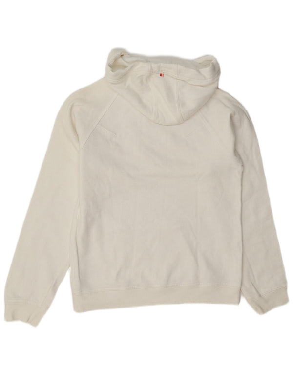Adidas Damen Graphic Hoodie Pullover UK 12 Mittelweiße Baumwolle