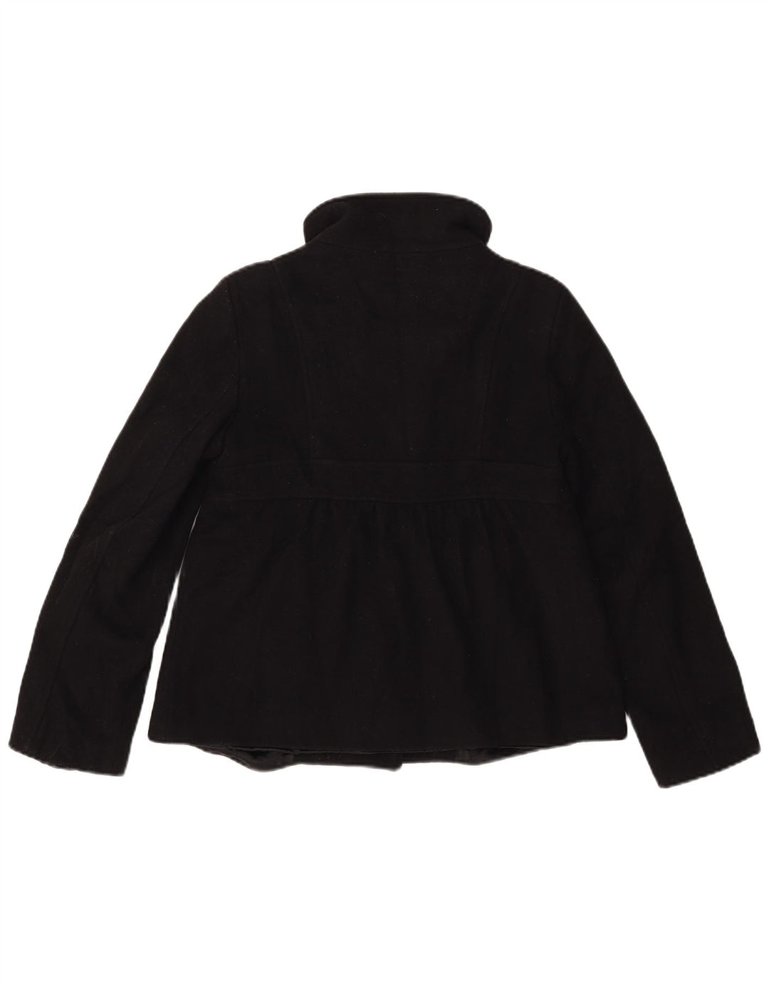 Benetton Damen Pea Coat IT 42 Mittelschwarze Wolle