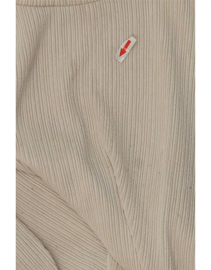 Zara Damen Top Langarm UK 12 Medium Beige Polyester