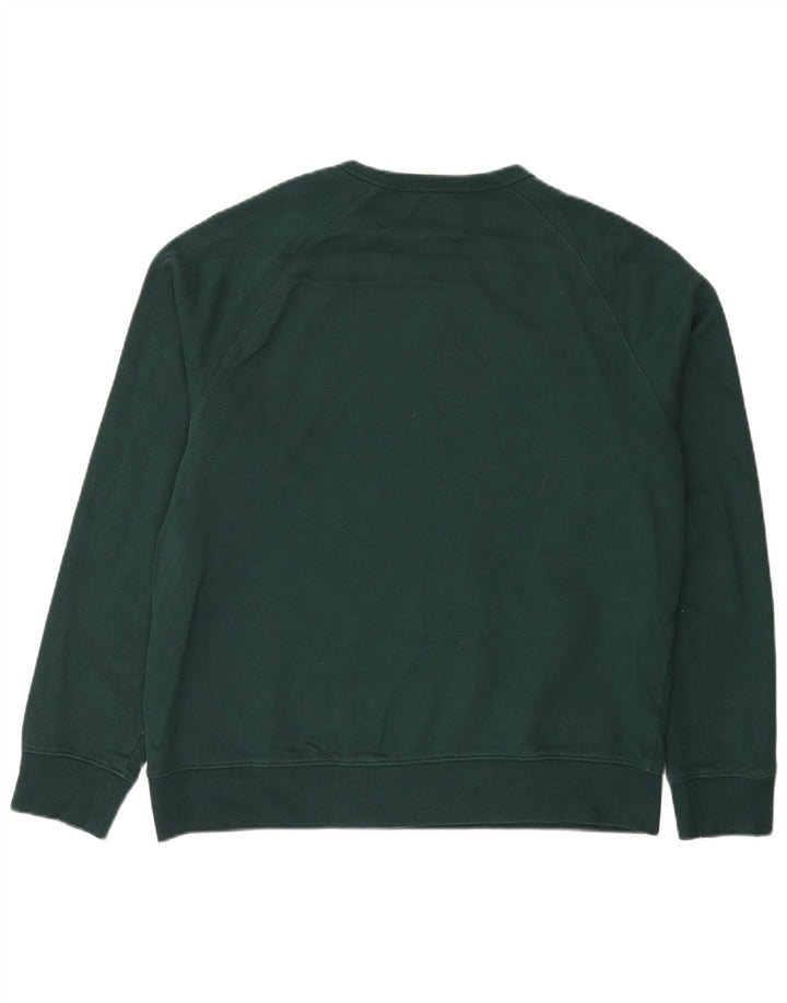 Marks & Spencer Herren-Sweatshirt-Pullover, groß, grüne Baumwolle