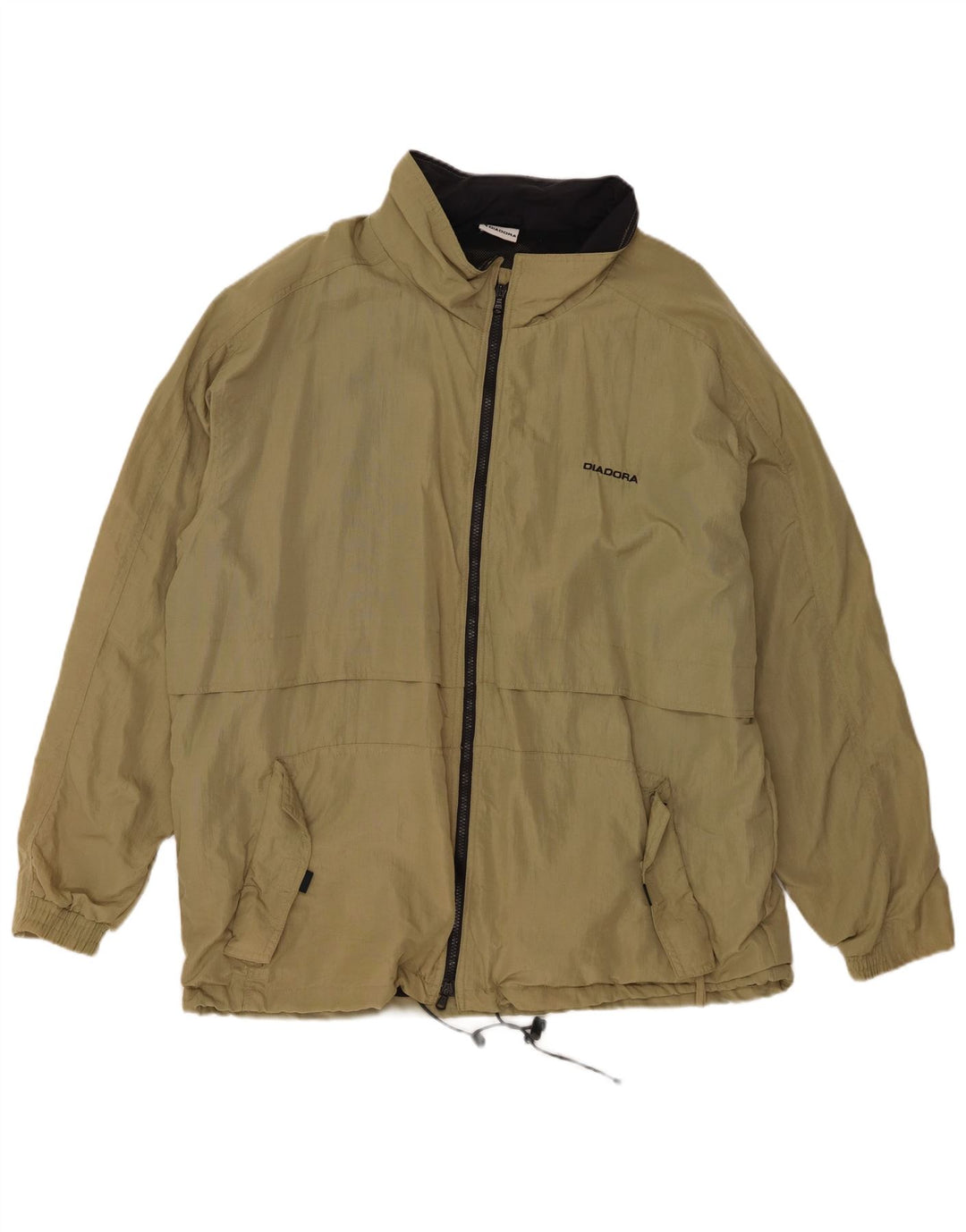 Diadora Herren Regenjacke UK 40 Large Khaki Polyamid