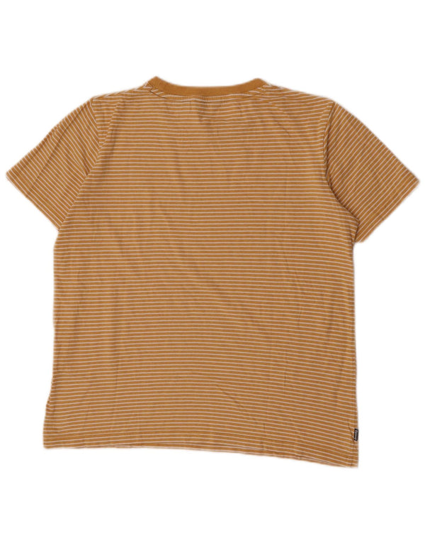 Superdry Damen-T-Shirt in Übergröße, Gr. 10, Gelb, Nadelstreifen-Baumwolle