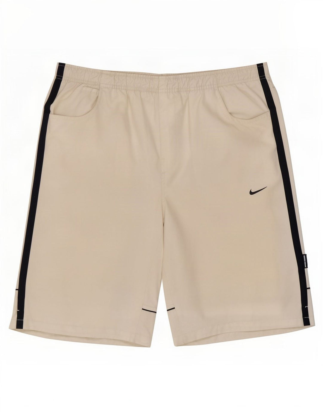 Nike Herren-Sportshorts, groß, weißes Farbblock-Polyester