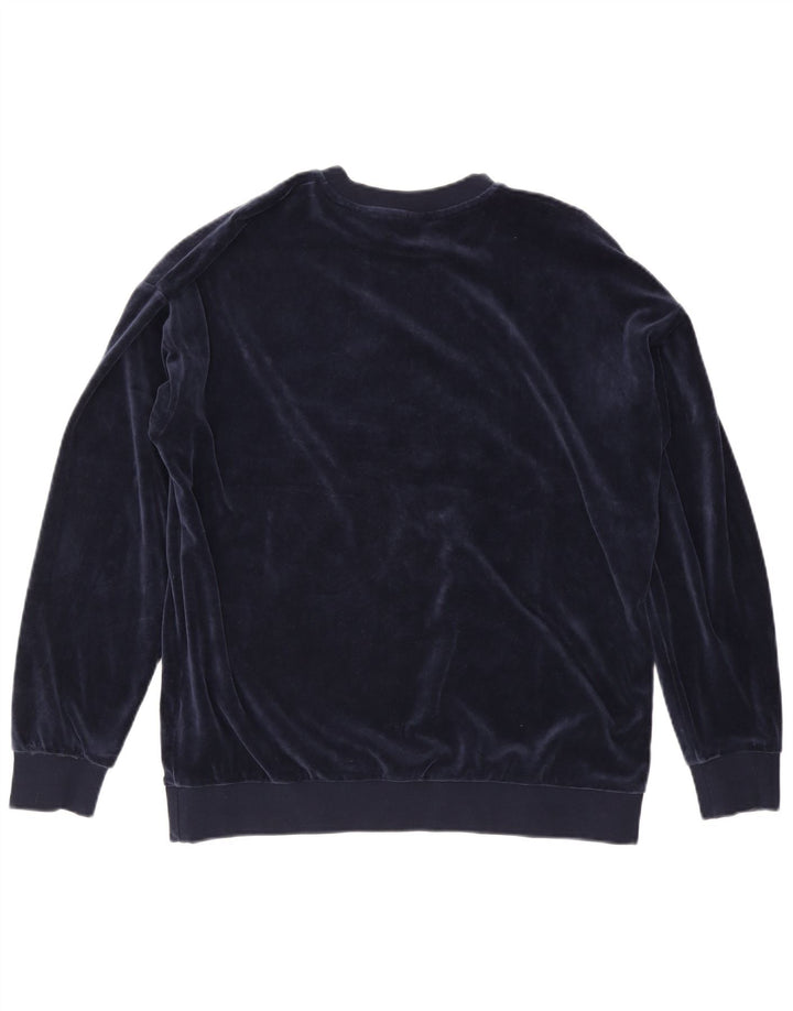 ADIDAS Damen-Sweatshirt in Übergröße mit Grafik, UK 12, mittelmarineblau