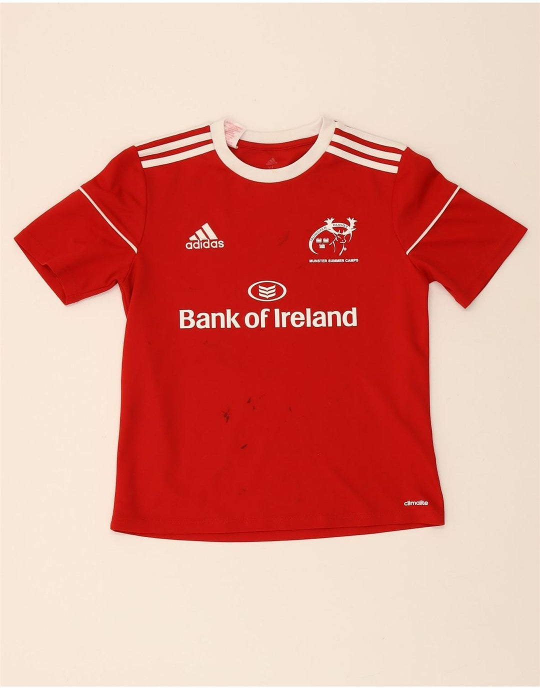 ADIDAS Boys Climalite Graphic T-Shirt Top 13-14 Years Large  Red Polyester Vintage Adidas and Second-Hand Adidas from Messina Hembry 