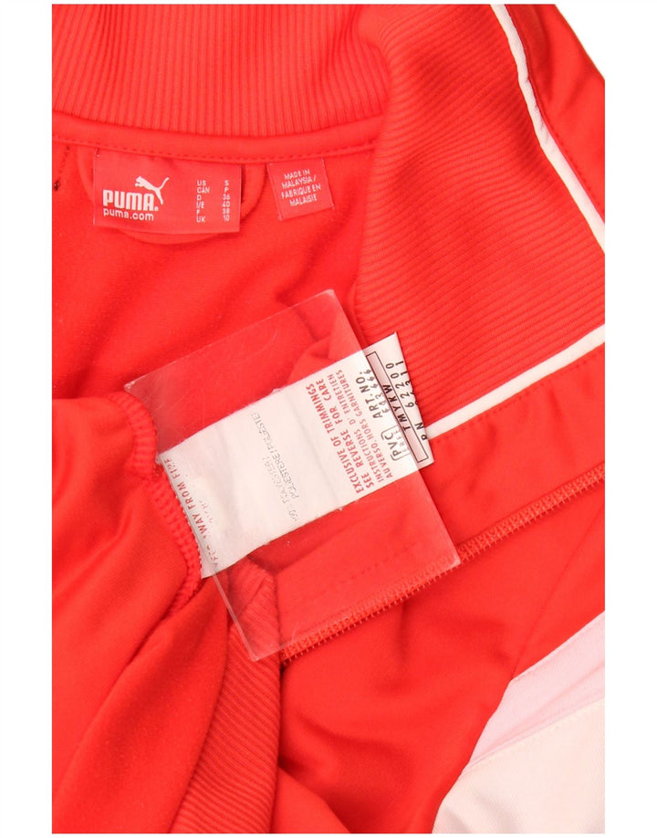 PUMA Womens Tracksuit Top Jacket UK 10 Small Red Colourblock Polyester Vintage Puma and Second-Hand Puma from Messina Hembry 