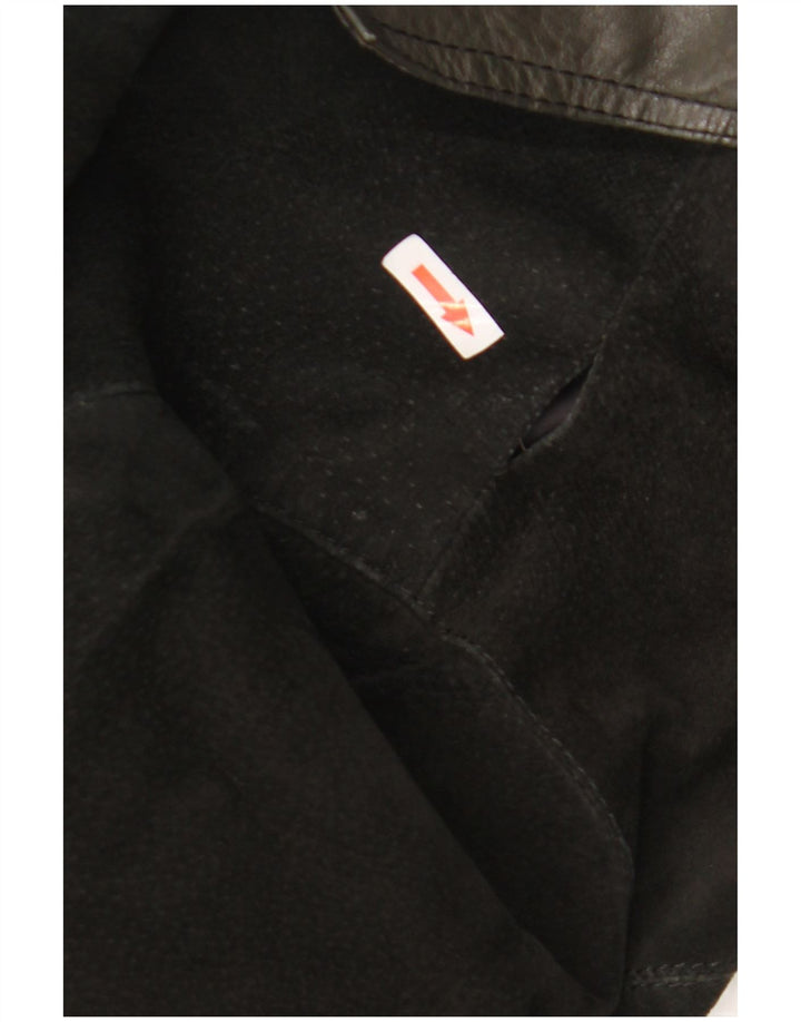 Vintage Herren 3-Knopf-Wildleder-Blazerjacke UK 38 Mittelschwarz