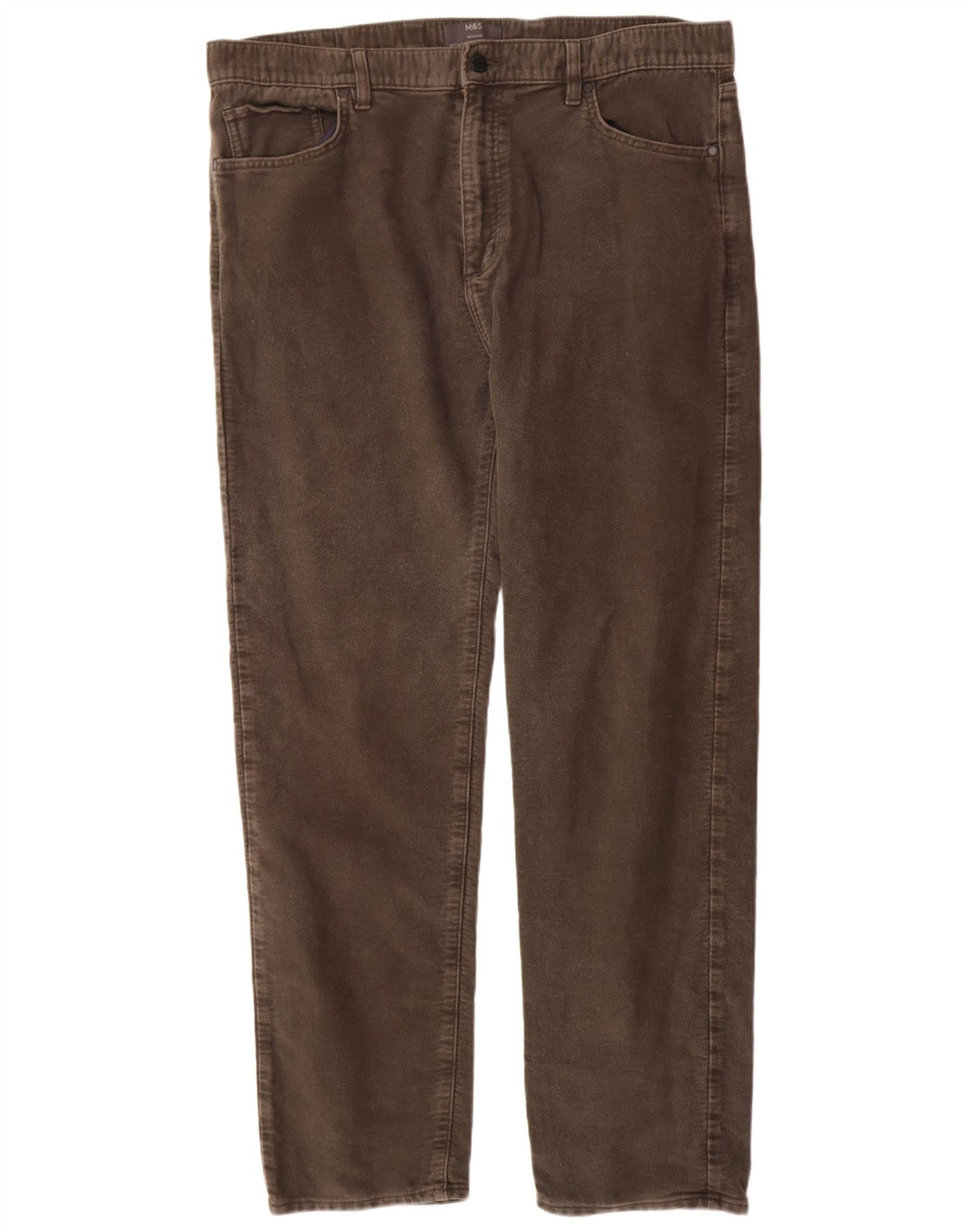 Marks & Spencer Herren-Freizeithose, normal, W40, L33, Grau, Baumwolle