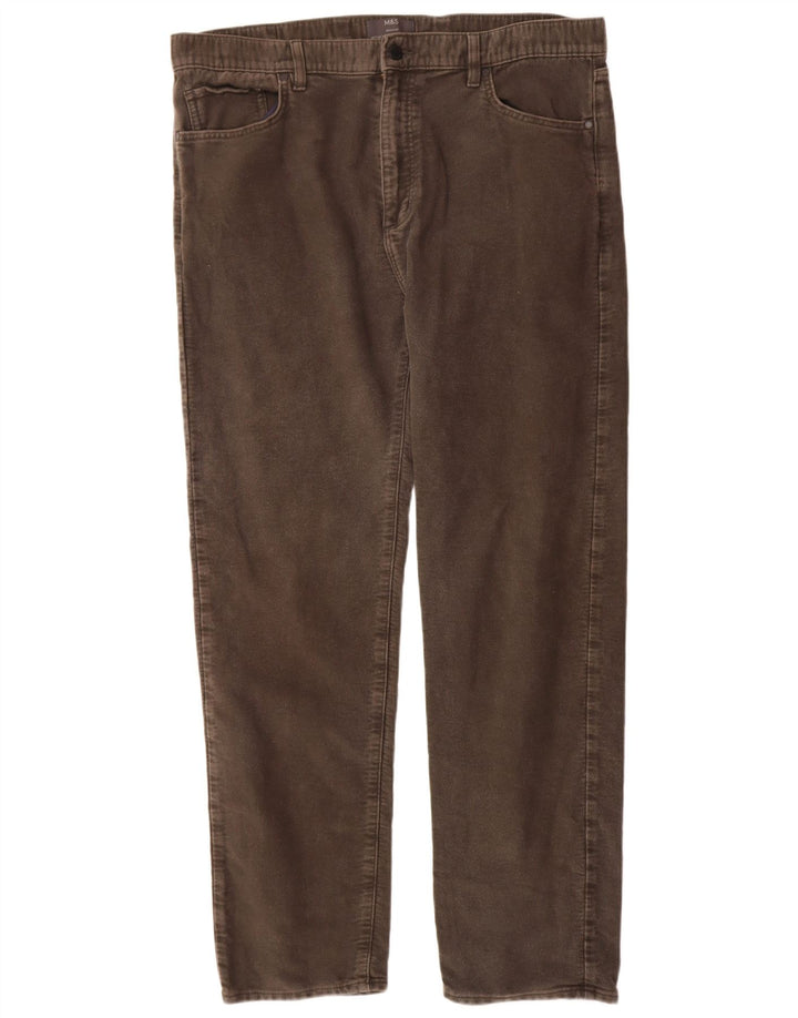 Marks & Spencer Herren-Freizeithose, normal, W40, L33, Grau, Baumwolle