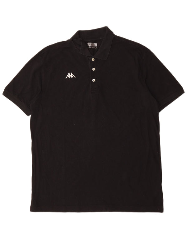 KAPPA Herren Poloshirt 3XL Schwarz Baumwolle