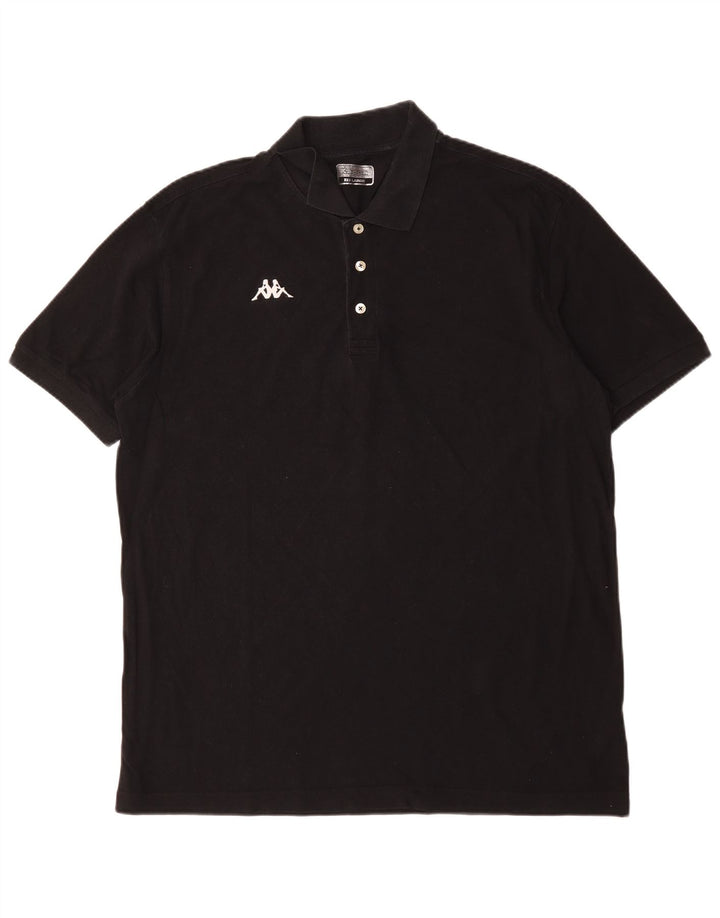 KAPPA Herren Poloshirt 3XL Schwarz Baumwolle
