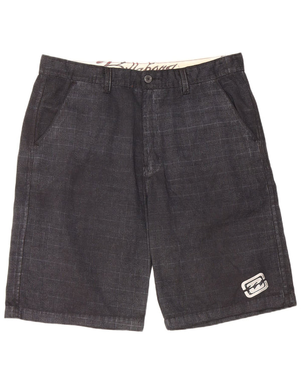 Billabong Herren Chinoshorts W40 XL Schwarz karierte Baumwolle
