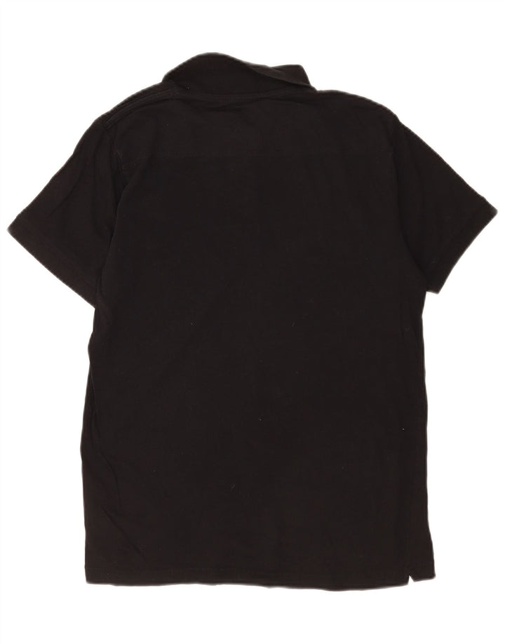 French Connection Herren-Poloshirt aus mittelschwarzer Baumwolle