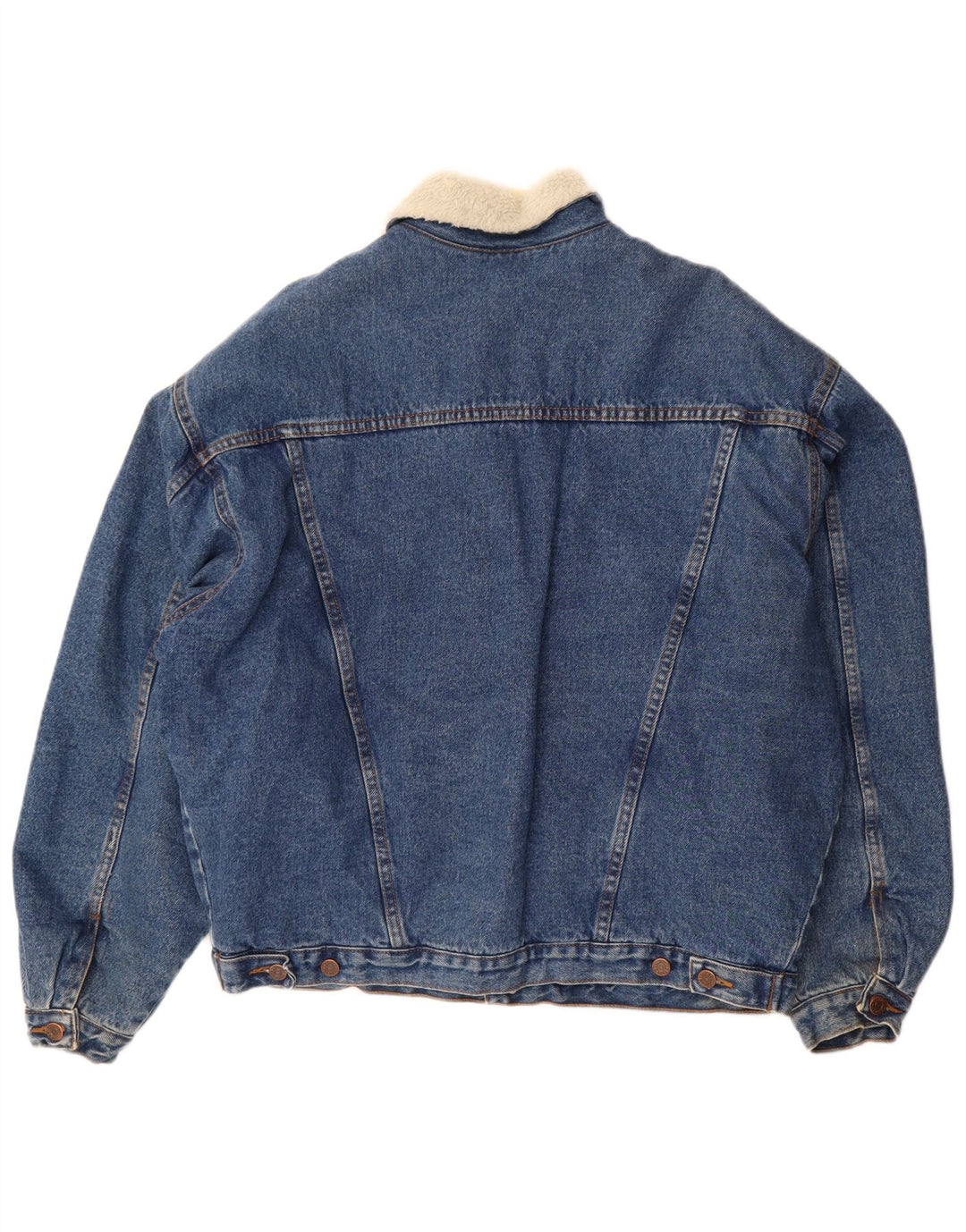 Vintage Herren Denim Sherpa Jacke UK 42 XL Blau