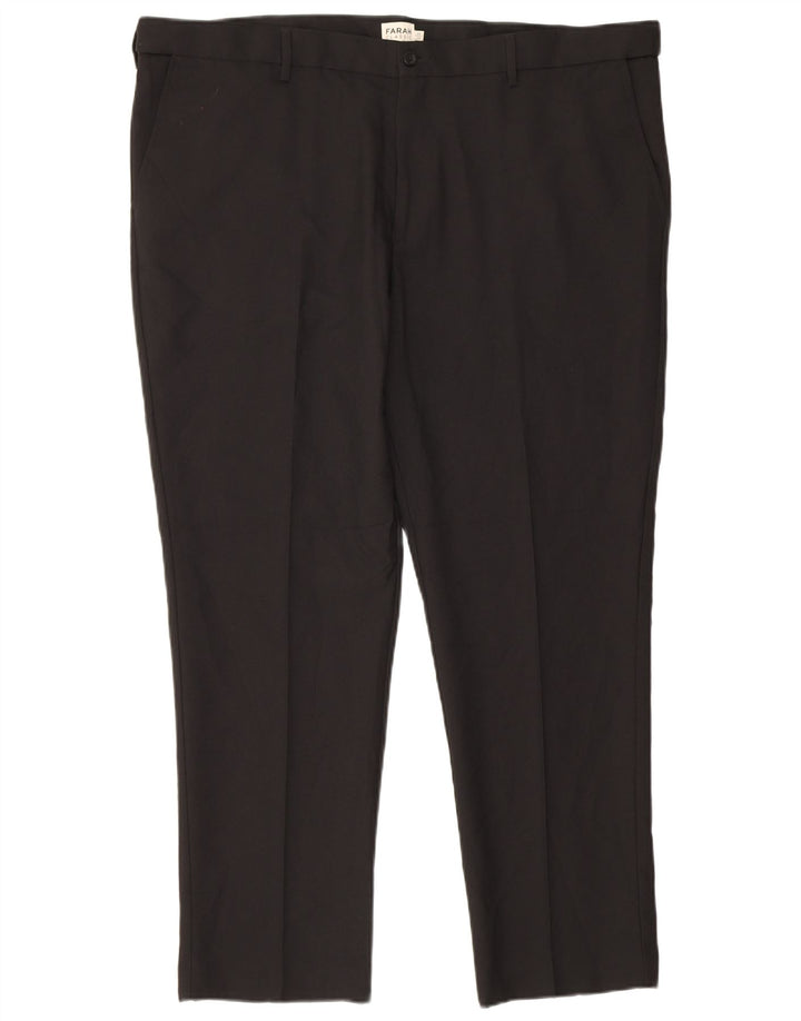 Farah Herren-Chinohose, klassisch, schmal, W44, L29, Schwarz, Polyester
