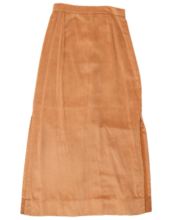 Vintage Damen Maxi Cordrock W26 Small Beige