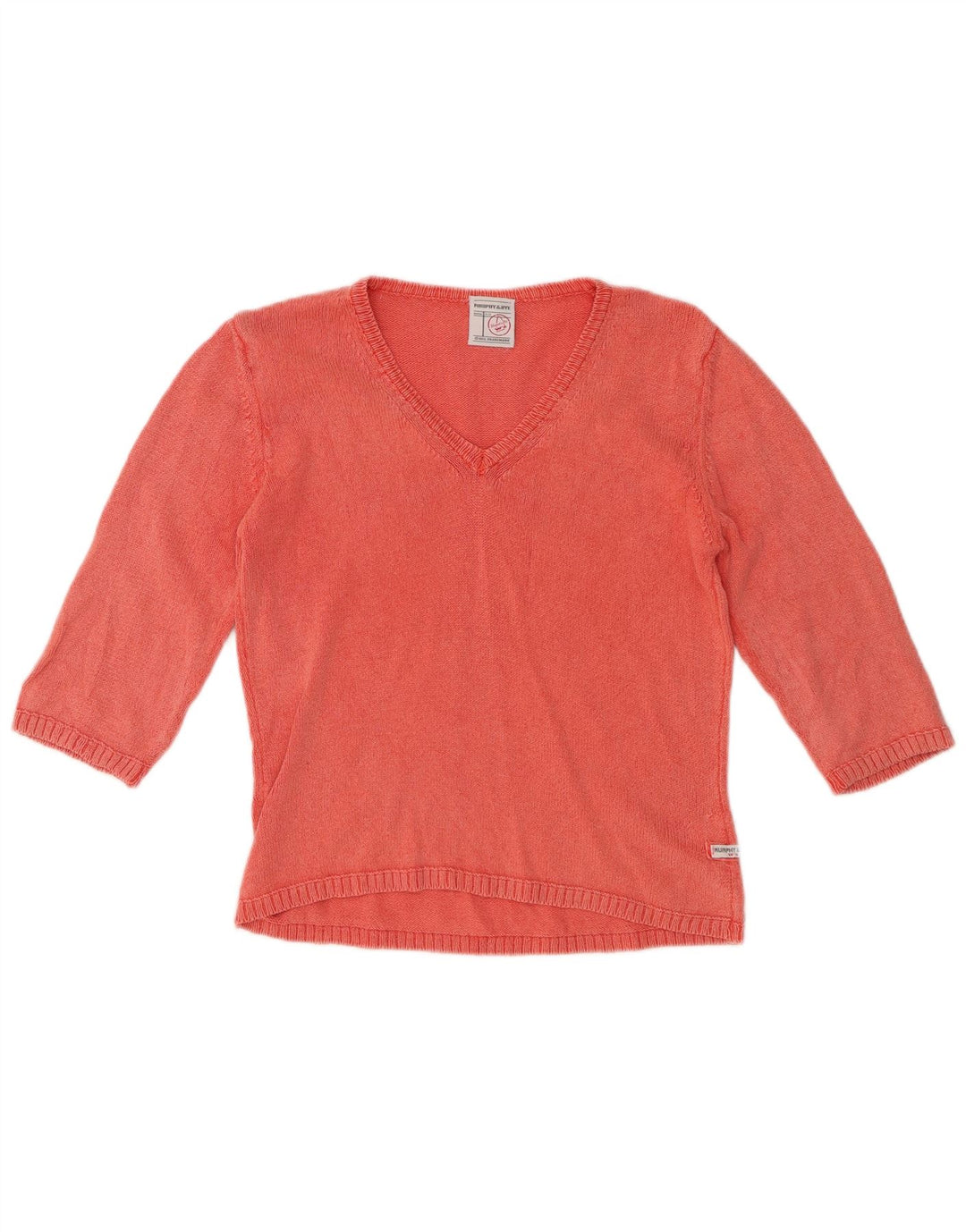 MURPHY & NYE Damen-Pullover mit 3/4-Ärmeln und V-Ausschnitt, Gr. 10, Größe S, Rot