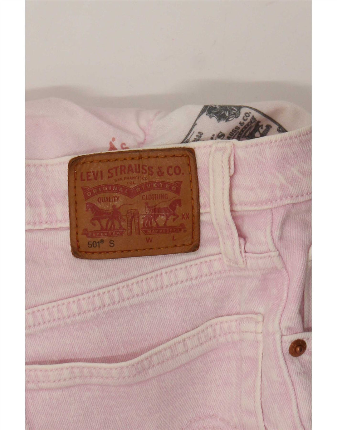 Levi's Damen 501 Straight Jeans Small W27 L29 Rosa