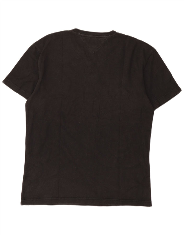 Tommy Hilfiger Herren T-Shirt Top Large Schwarz Baumwolle