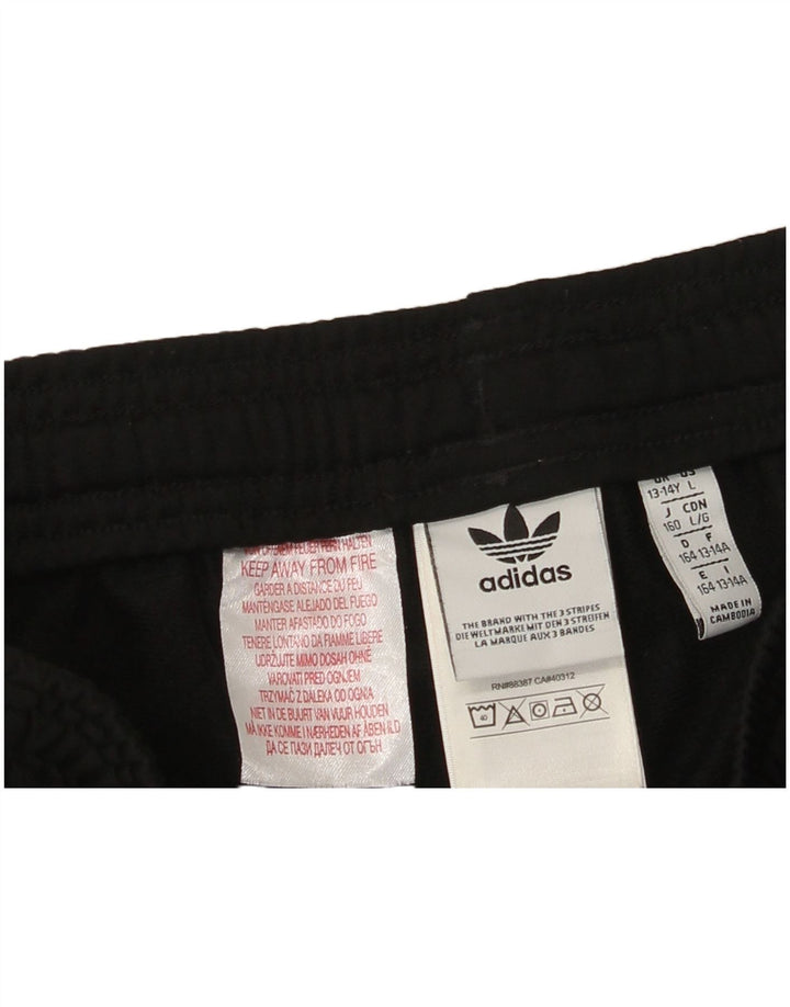 Adidas Jungen-Trainingshose, Jogginghose, 13–14 Jahre, schwarzes Polyester