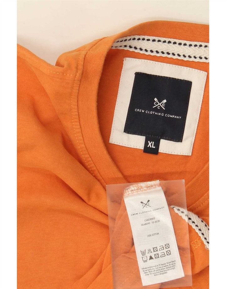 J. Crew Herren T-Shirt Top XL Orange Baumwolle