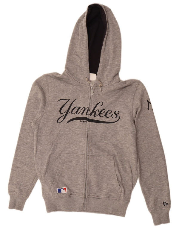 Genuine Merchandise Mens Yankees Zip Hoodie Sweater Small Grey Flecked