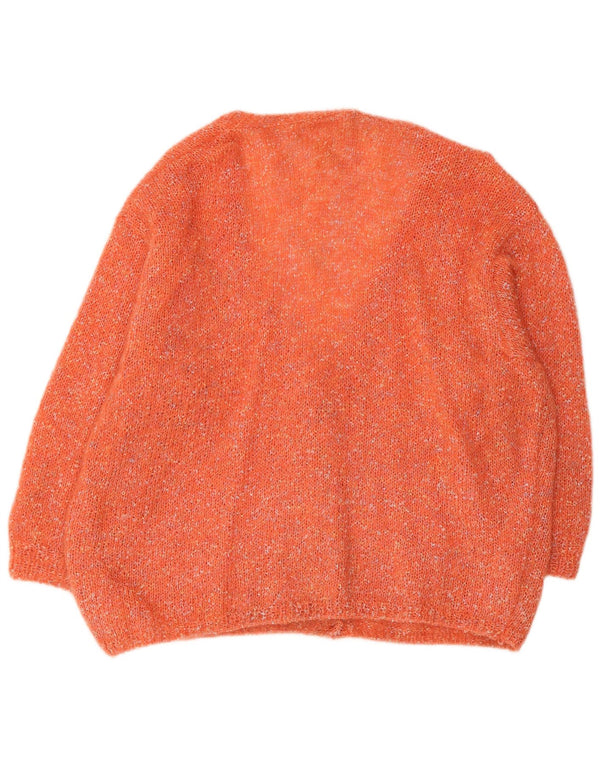 Vintage Damen Cardigan Pullover UK 22 3XL Orange meliert
