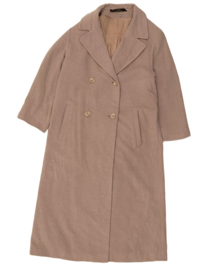 Marks & Spencer Zweireihiger Damenmantel UK 12 Mittelbeige Wolle