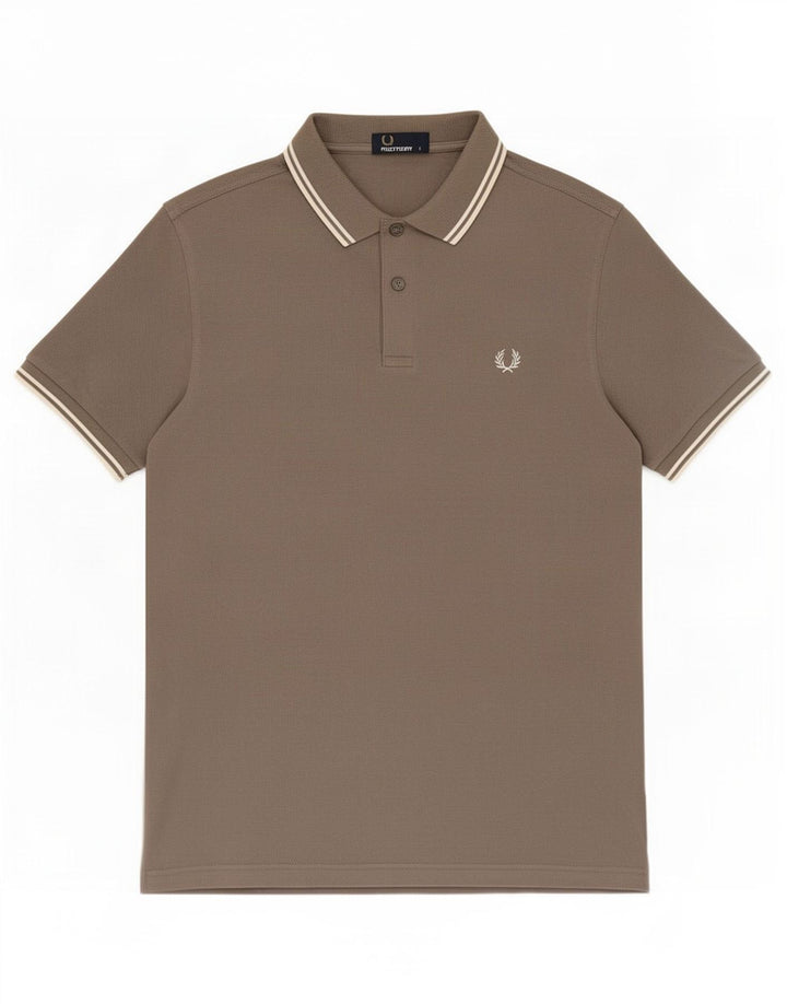 Fred Perry Herren-Poloshirt, große graue Baumwolle