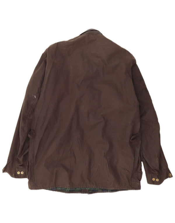 BARBOUR Herrenjacke aus gewachster Baumwolle, Größe 38, kleine braune Baumwolle