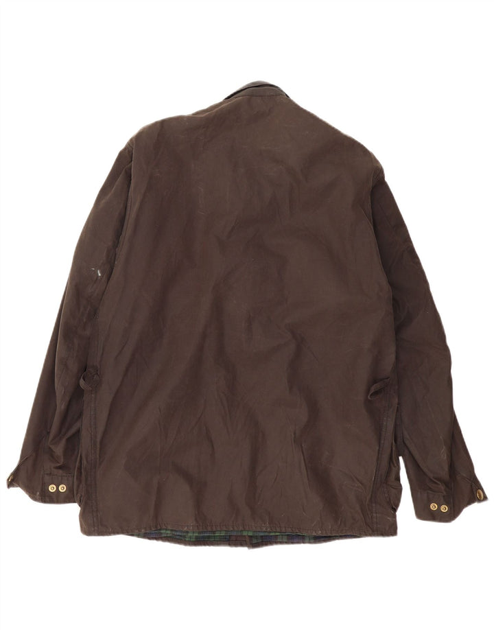 BARBOUR Herrenjacke aus gewachster Baumwolle, Größe 38, kleine braune Baumwolle