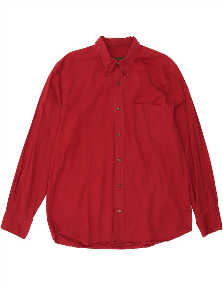 EDDIE BAUER Mens Shirt Large Red Cotton Vintage Eddie Bauer and Second-Hand Eddie Bauer from Messina Hembry 