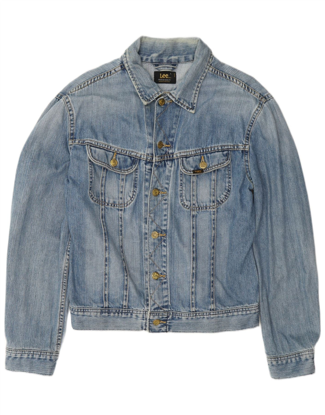 Lee Herren Rider Jeansjacke UK 40 Große blaue Baumwolle