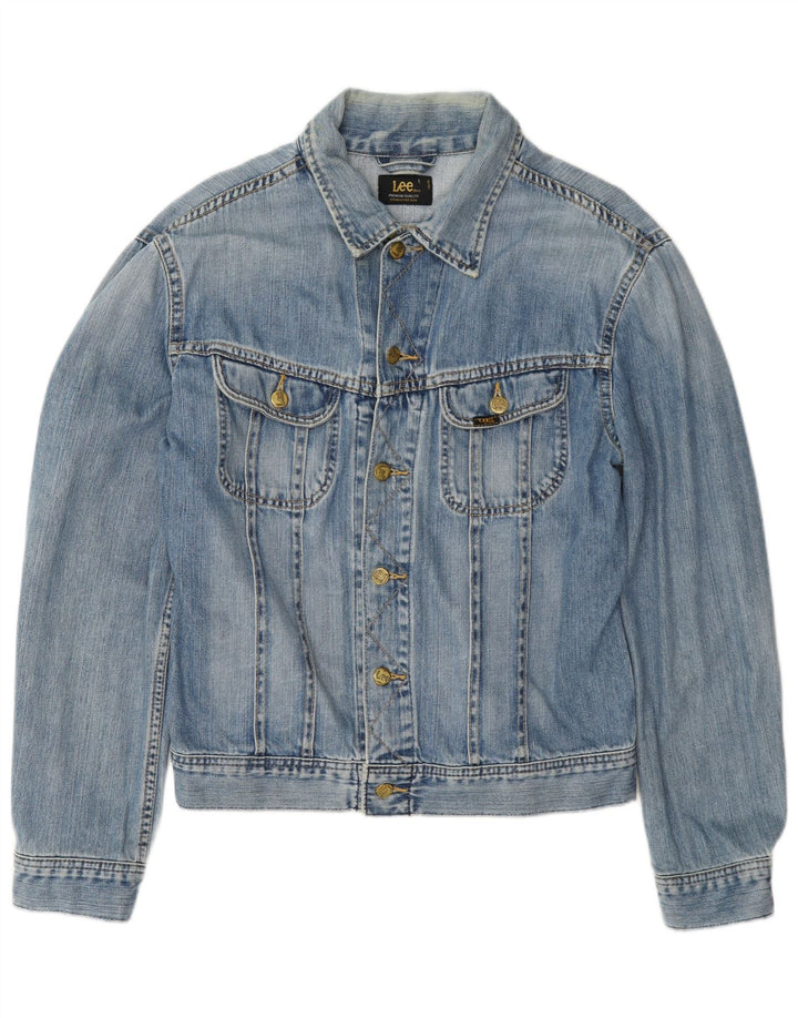 Lee Herren Rider Jeansjacke UK 40 Große blaue Baumwolle