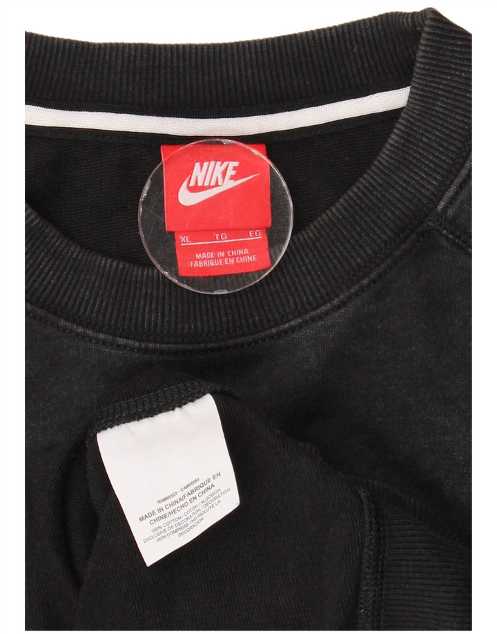 Nike Herren Graphic Sweatshirt Pullover XL Schwarz Baumwolle