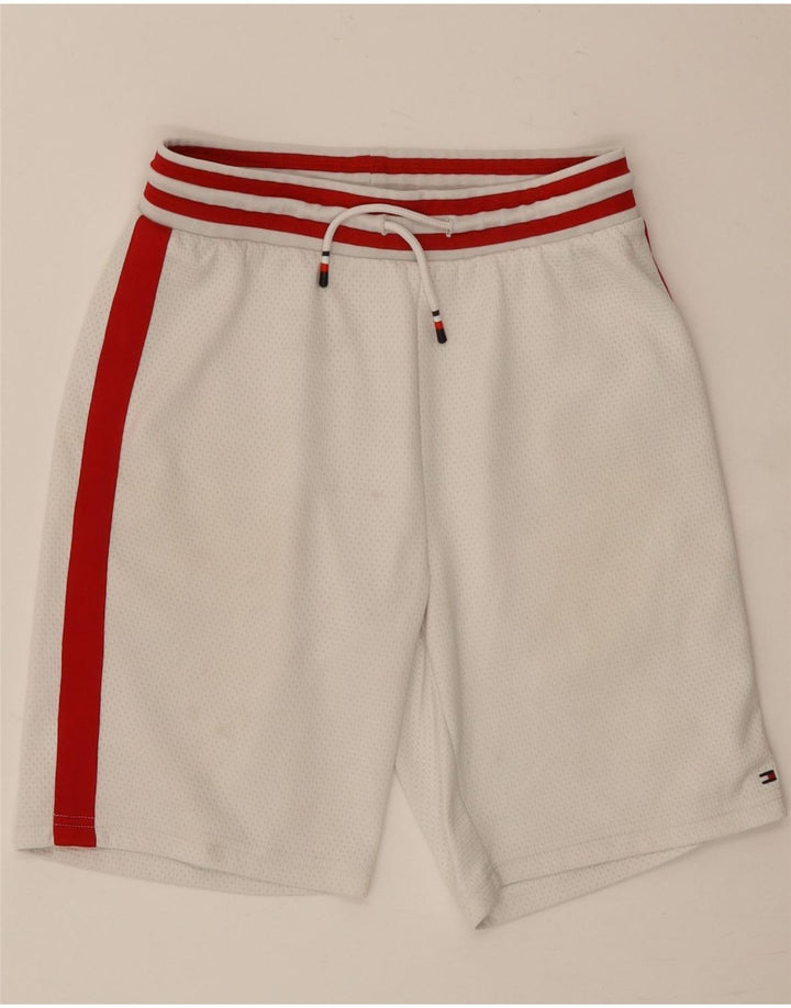 Tommy Hilfiger Sportshorts für Jungen, 11–12 Jahre, weißes Colourblock-Polyester