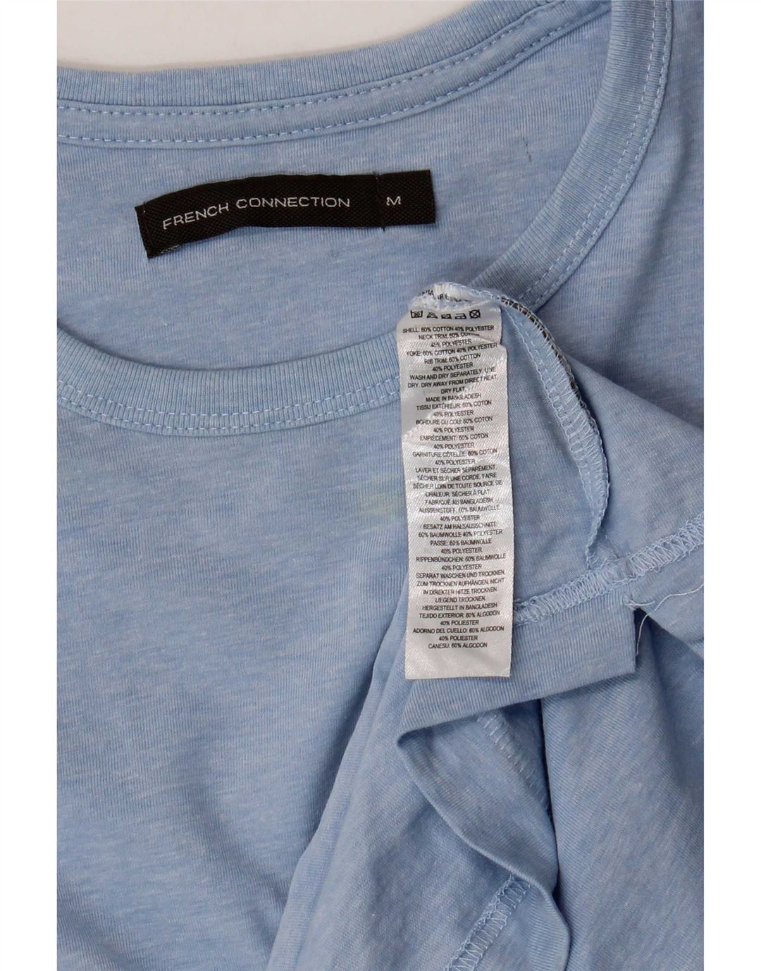 French Connection Herren-T-Shirt aus mittelblauer Baumwolle