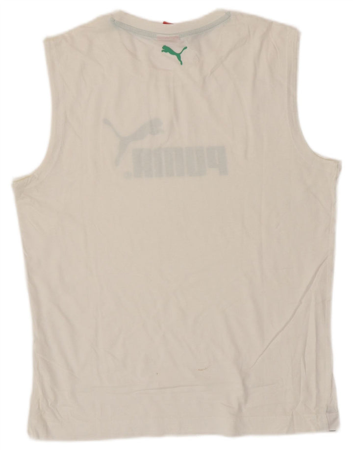 Puma Herren Graphic Vest Top Mittelweiß