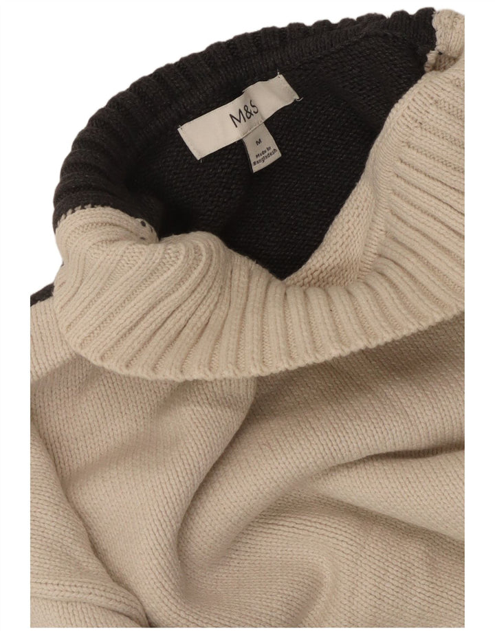 Marks & SPENCER Damen-Pullover mit Rollkragen, Gr. 14, Mittelweiß