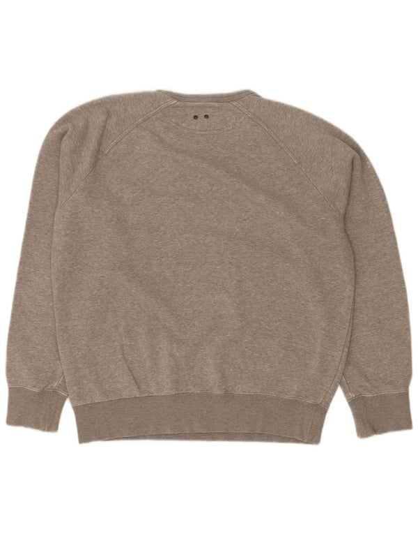 Converse Damen Grafik-Sweatshirt-Pullover UK 14 Mittelgraue Baumwolle