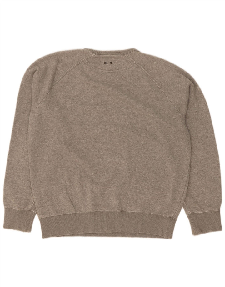 Converse Damen Grafik-Sweatshirt-Pullover UK 14 Mittelgraue Baumwolle