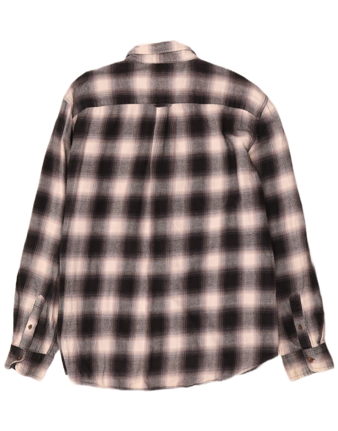 Chaps Herren-Flanellhemd 2XL, grau kariert, Baumwolle