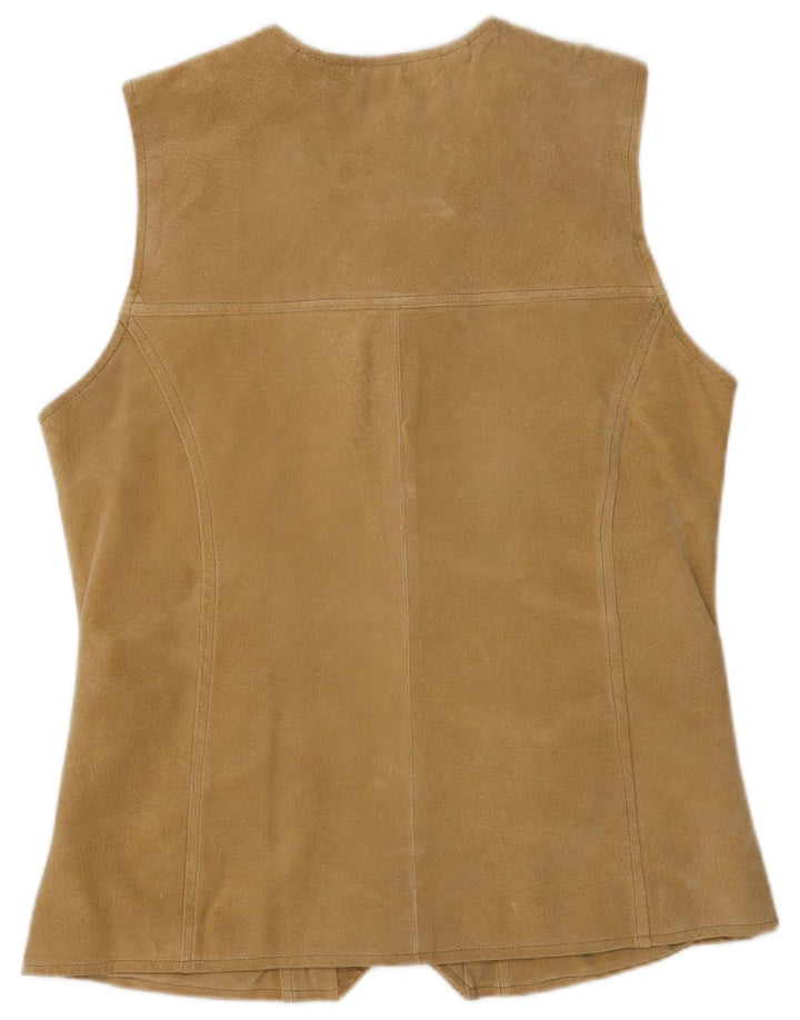 Woodland Damen Wildlederweste IT 44 Mittelbeiges Leder